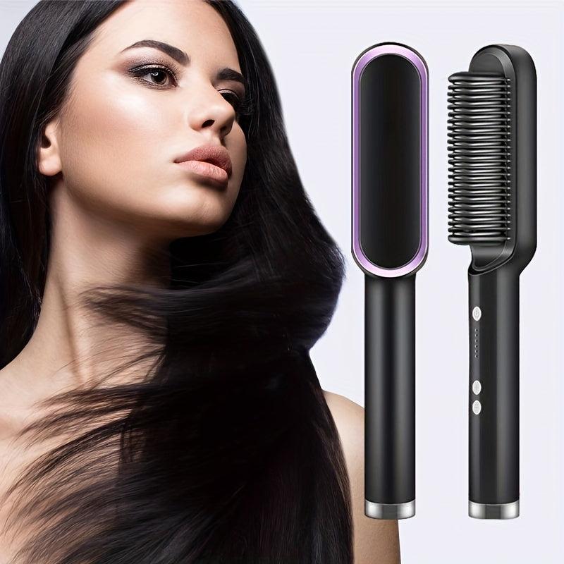 2-in-1 Electric Hair Straightener Brush - MICHI TO SATI