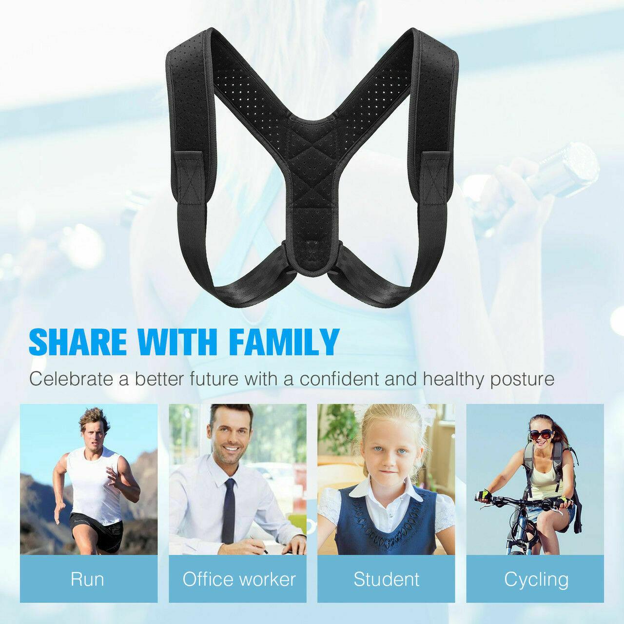 Posture Corrector Men Women Upper Back Pain Brace Clavicle Support Straightener - MICHI TO SATI