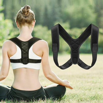 Posture Corrector Men Women Upper Back Pain Brace Clavicle Support Straightener - MICHI TO SATI