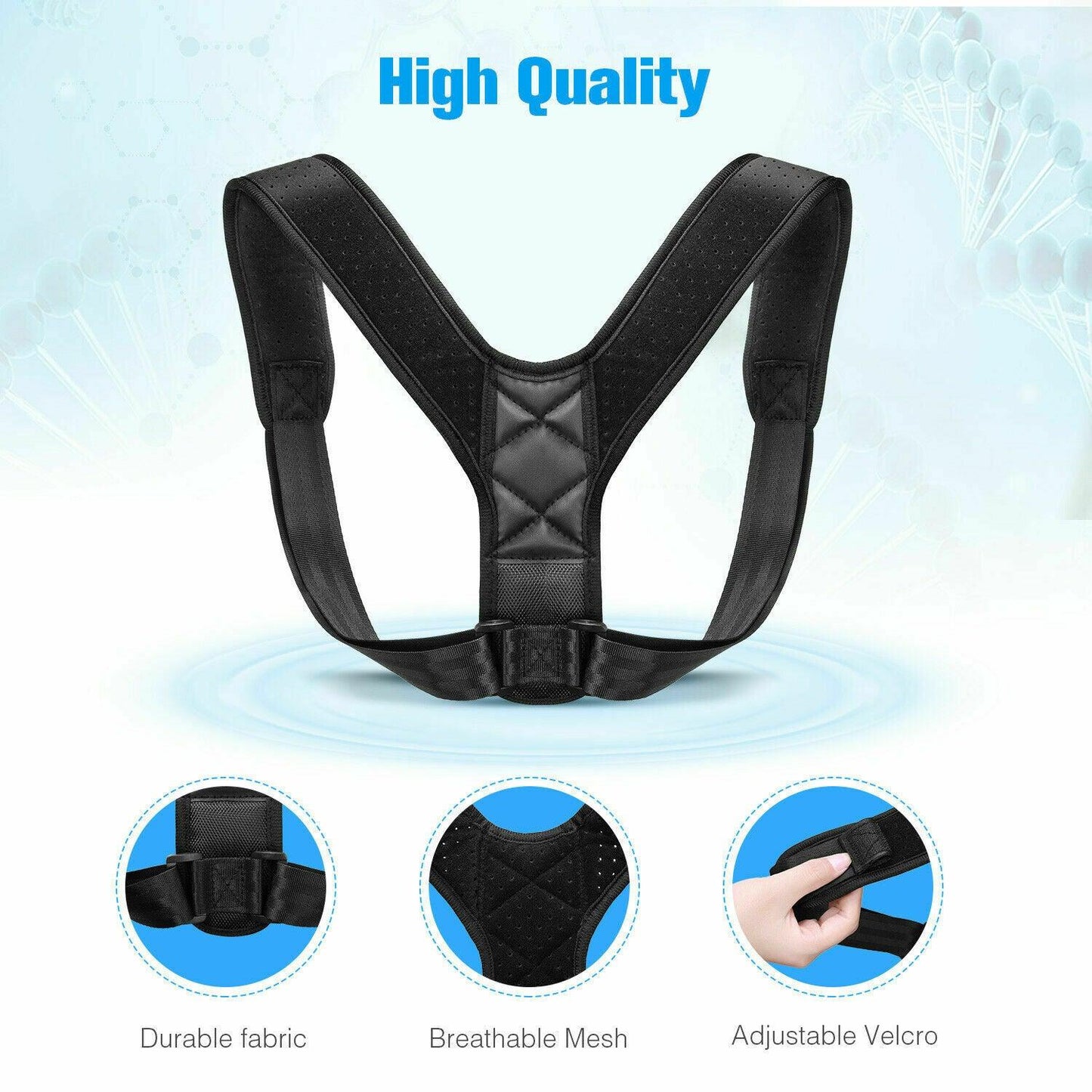 Posture Corrector Men Women Upper Back Pain Brace Clavicle Support Straightener - MICHI TO SATI