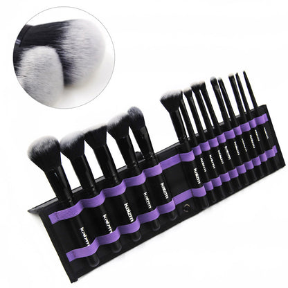 15 Makeup Brushes Black Full Set