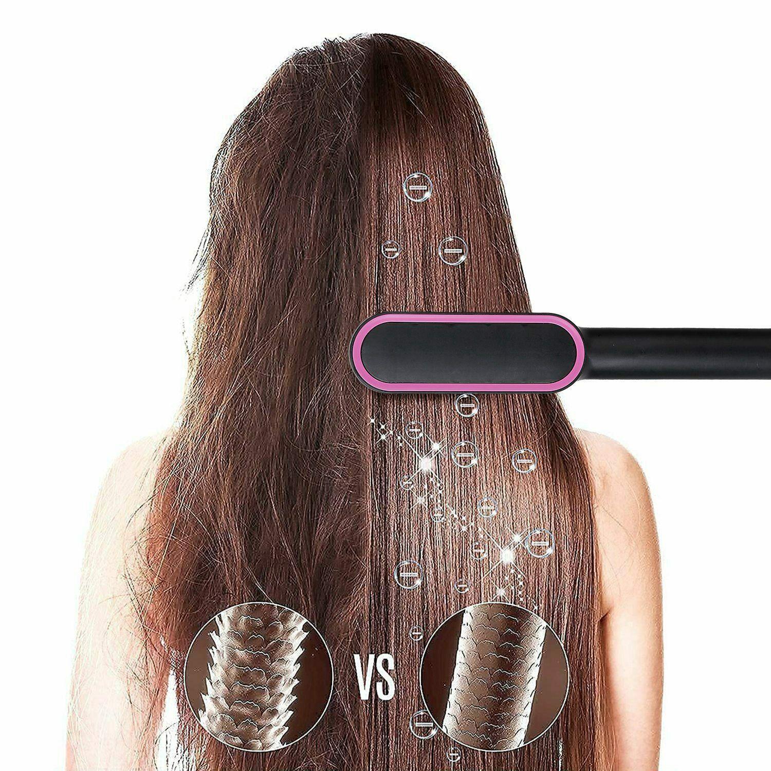 2-in-1 Electric Hair Straightener Brush - MICHI TO SATI