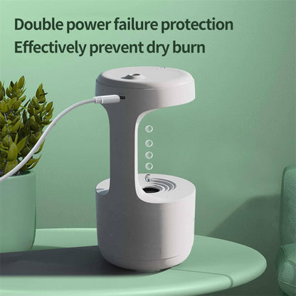 Bedroom Anti-Gravity Humidifier With Clock Water Drop - MICHI TO SATI