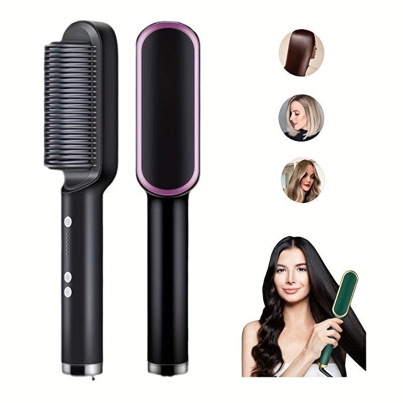 2-in-1 Electric Hair Straightener Brush - MICHI TO SATI